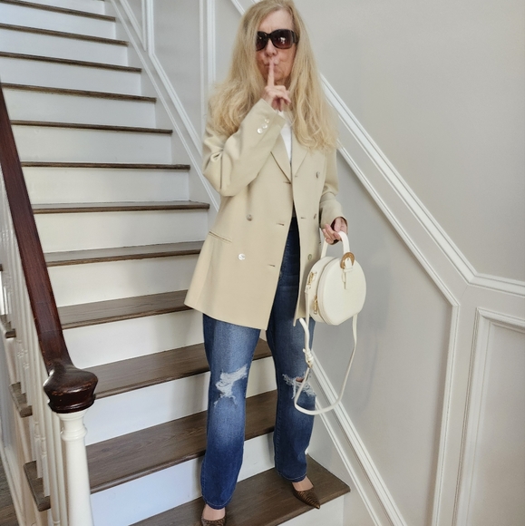 INC International Concepts EX Cond & Pro Cleaned Silk Oversized Blazer, 8, $40 - Picture 7 of 13